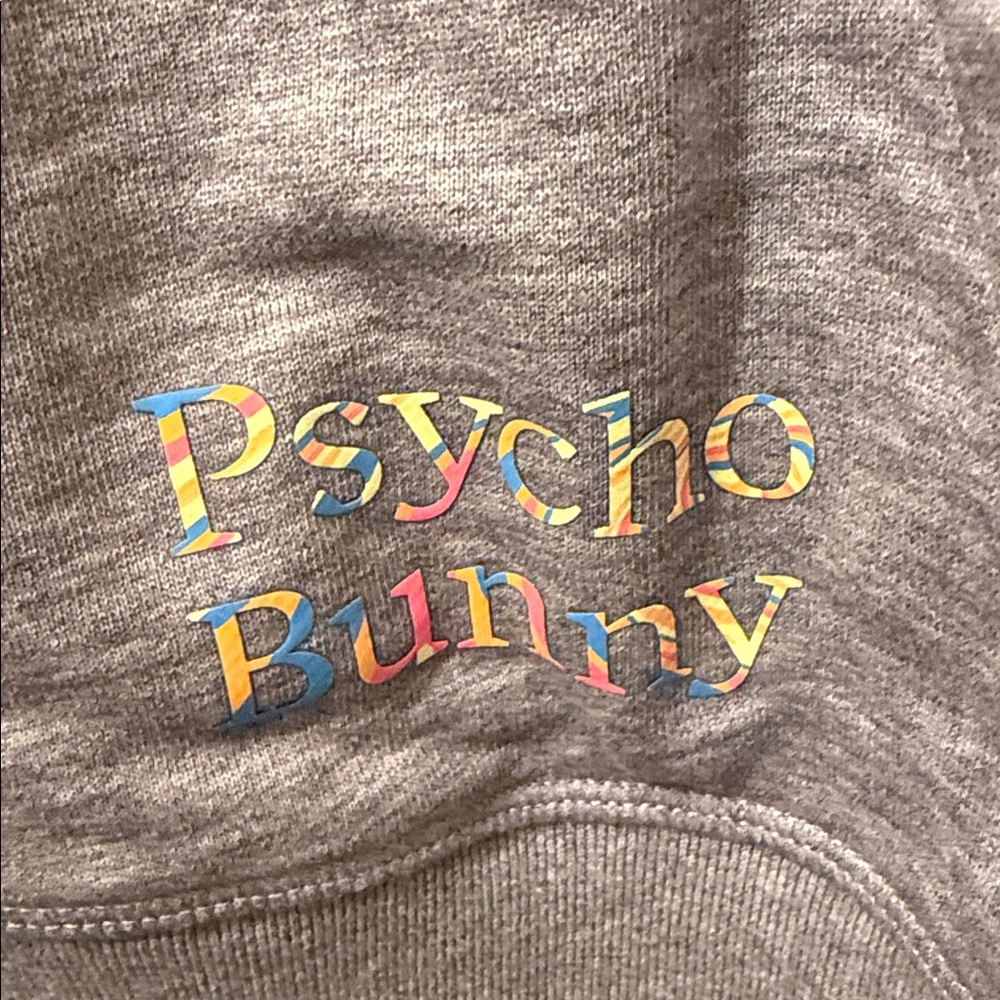 Psycho Bunny Gray Hoodie with Vibrant Graphic NWOT - Picture 2 of 6
